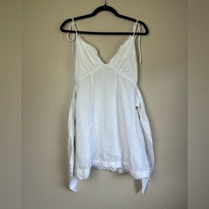 Skylar + Madison white linen mini dress